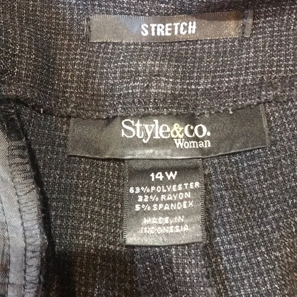 Style & Co Women's Dress Pants with Button/ Clasp Closure Front Back Pockets-14W - Picture 11 of 12